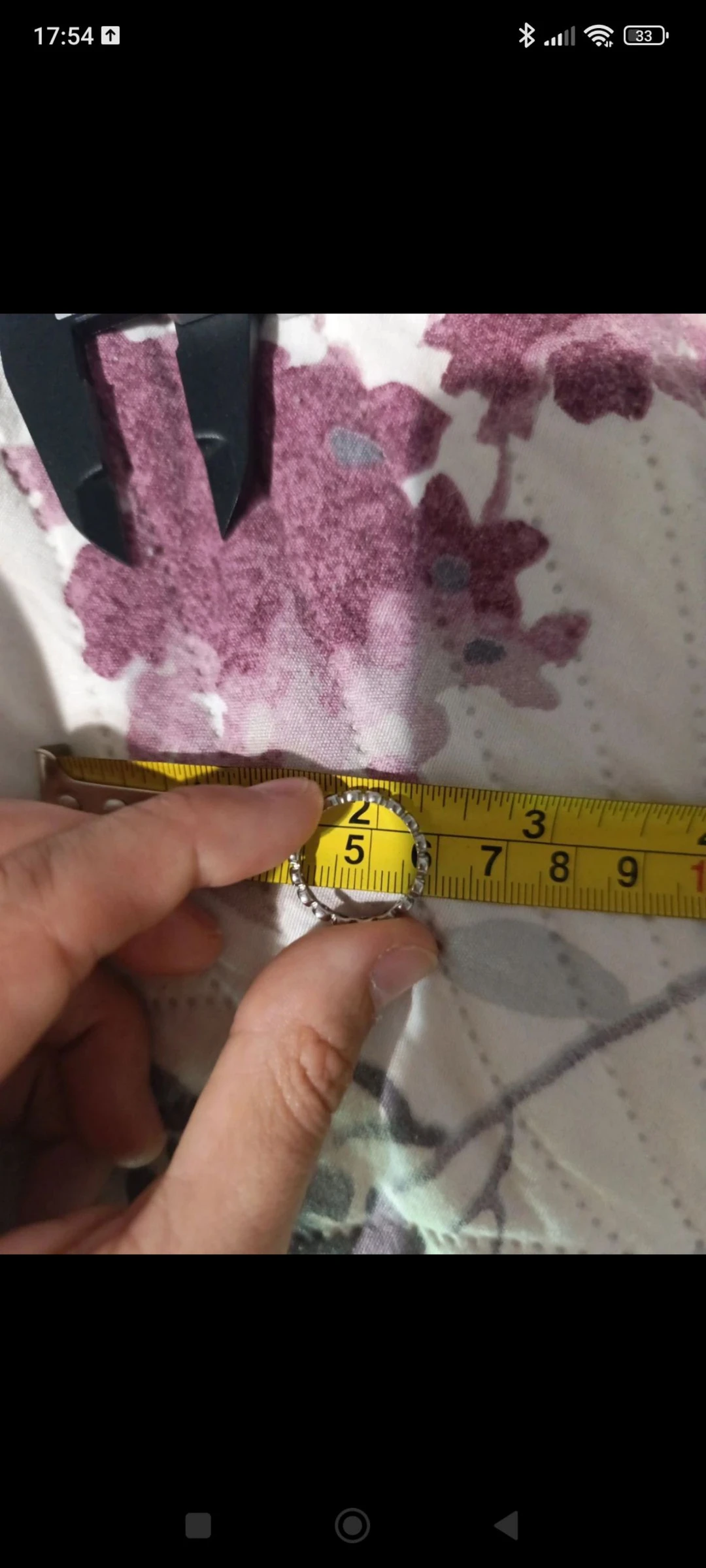 Zilveren ring met roze glitters – photo 2